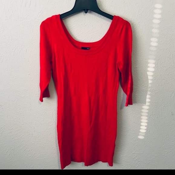 H&M red knitt sweater dress - Picture 3 of 5